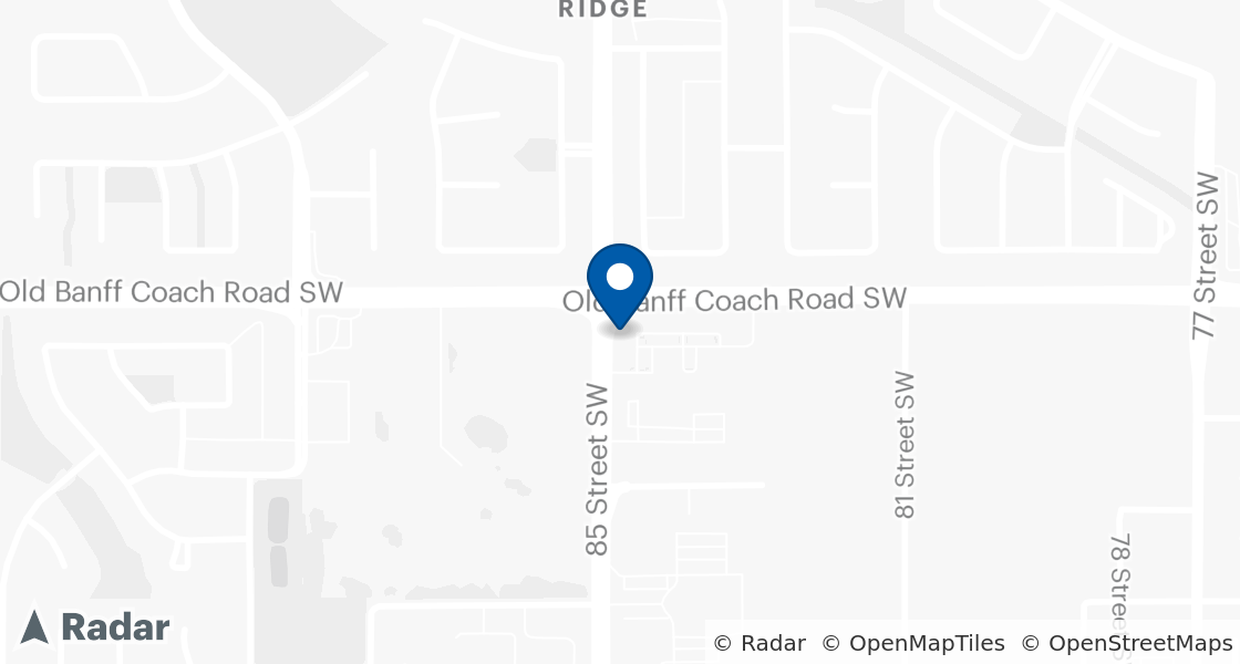 Map of Dairy Queen Location:: 115 722 85 Street SW, Calgary, AB, T3H 4C7
